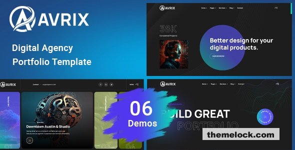 Avrix v1.0.2 - Digital Agency Portfolio Template