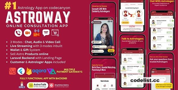 Astroway v1.6 - Astrology Consultation App with PHP Backend