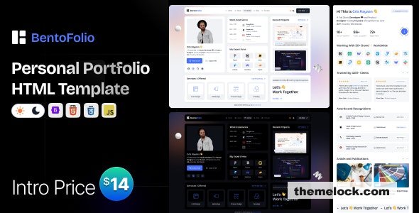 Bentofolio - Personal Portfolio HTML Template