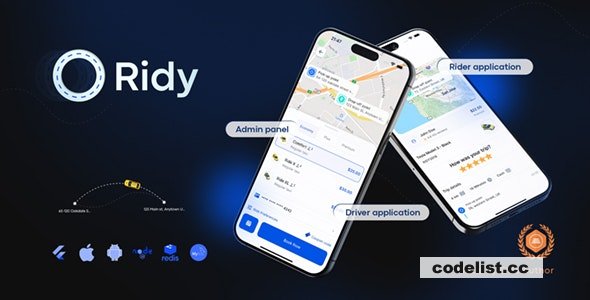Ridy Taxi Applcation v3.2.8 - Complete Taxi Solution with Admin Panel