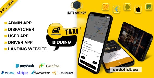Tagxi Super Bidding v2.9 - Taxi + Goods Delivery Complete Solution With Bidding Option