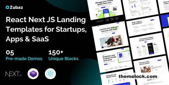 Zubaz - Startup & SaaS React Next Js Tempalte