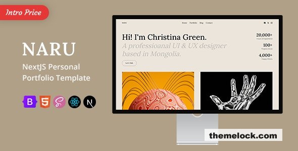 Naru - NextJS Personal Portfolio Template