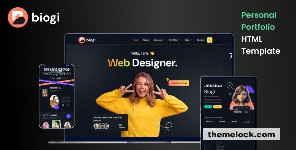 Biogi - Personal Portfolio HTML Template