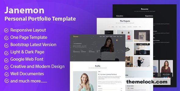 Janemon - Personal Portfolio Template