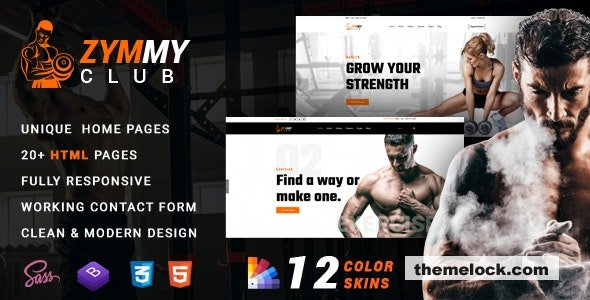 Zymmy - Fitness & Gym HTML Template