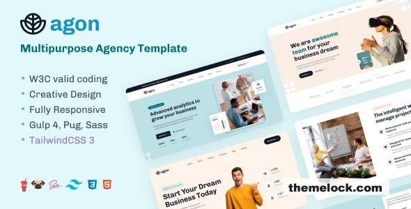 Agon - Multipurpose Agency TailwindCSS Template