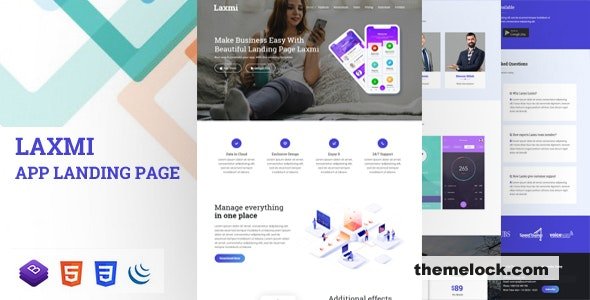 Laxmi - Responsive App Landing Page