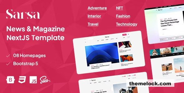 Sarsa v2.0 - News & Magazine NextJS Template
