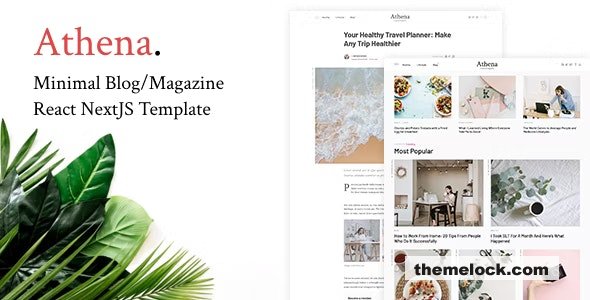 Athena - Minimal Blog/Magazine NextJS Template