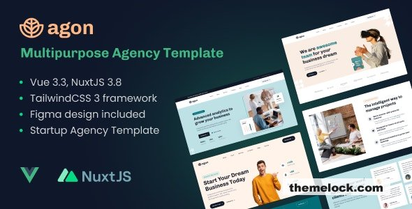 Agon v2.0.0 - Multipurpose Agency Vue NuxtJS Template