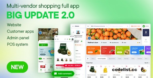 SundayMart v24.0 - All-in-One Grocery, Pharmacy Multivendor eCommerce (Web, User, Vendor, Delivery)