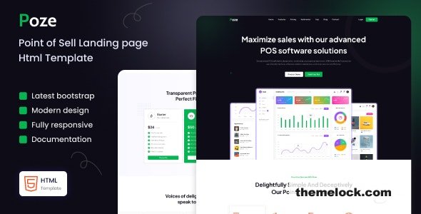 Poze - Point of Sale (POS) Landing Page HTML Template