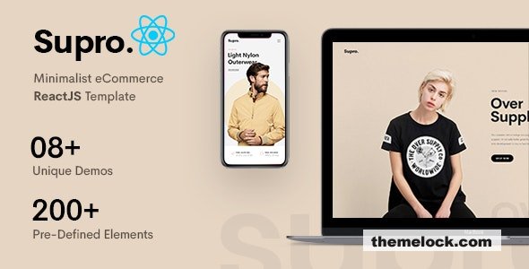 Supro - Minimalist eCommerce ReactJS Template