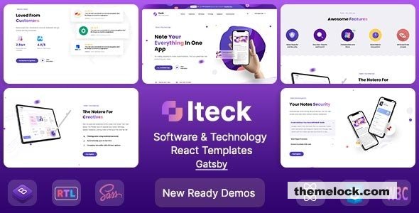 Iteck - Gatsby Software & Technology Template