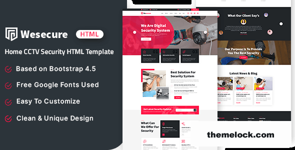 Download Wesecure – Home CCTV Security HTML Template | Free Nulled Scripts