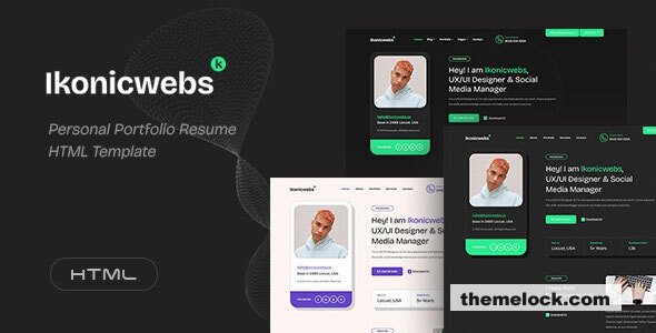 Download Ikonicwebs – Personal Portfolio Resume HTML Template | Free Nulled Scripts