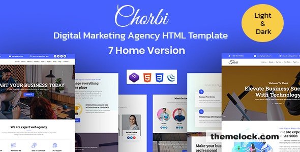 Download Chorbi – Digital Marketing Agency HTML5 Template | Free Nulled Scripts