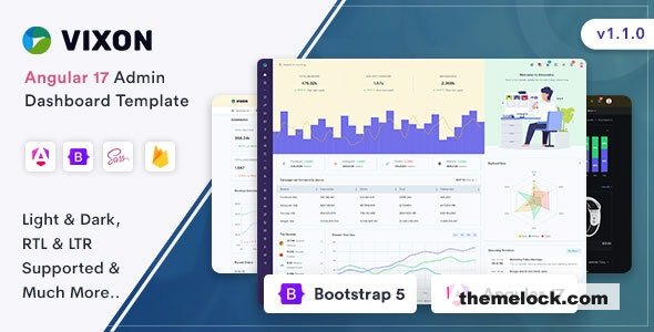 Vixon v1.1.0 - Angular 17 Admin & Dashboard Template