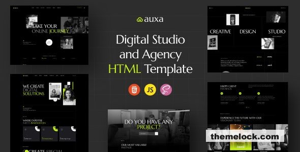 Auxa - Digital Studio and Agency HTML Template