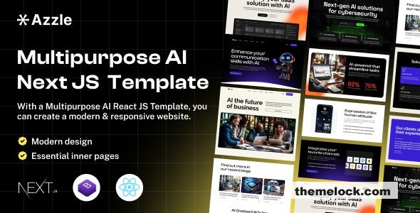 Azzle - AI Technology & Startup React Next Js Template