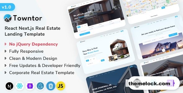 Towntor - React Next.js Real Estate Template