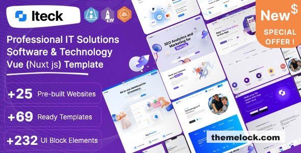 Iteck - Vue Software & Technology Template