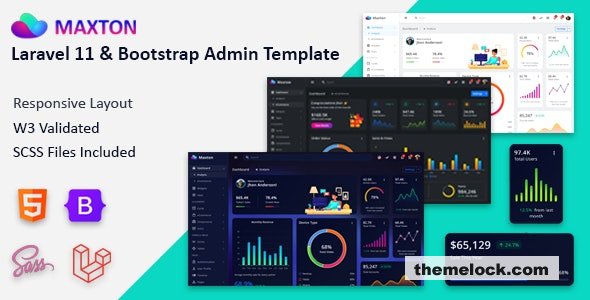 Maxton v1.0.0 - Laravel 11, Yii, CodeIgnitor Admin & Dashboard Template