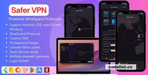 Safer VPN v2.0.4 - Cross-Platform WireGuard Flutter