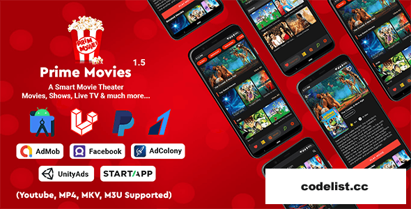 Prime Movies v1.5 - Watch Live TV, Shows, Movies with Premium Subscription Plan