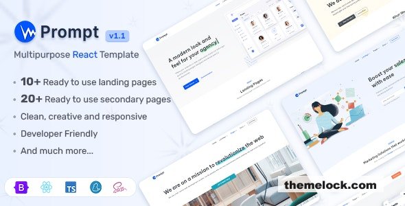 Prompt v1.1 - Modern & Multipurpose React Template