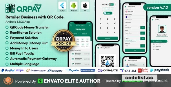 QRPay Agent v4.7.0 - Retailer Business with QR Code Android and iOS App