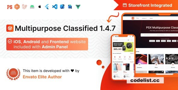 PSX v1.5.1 - Multipurpose Classified Flutter App with Frontend and Admin Panel