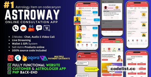 Astroway v2.1.8 - Astrology Consultations, Chat, Audio/Video Calls, Live Streaming