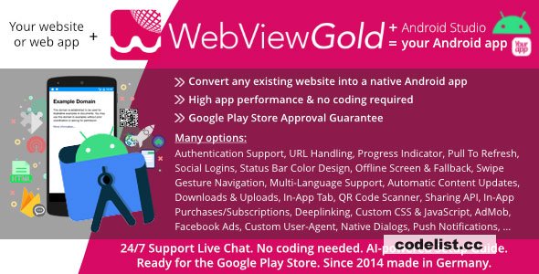 WebViewGold for Android v16.3 - Convert website to Android app - nulled