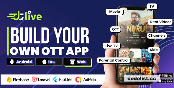 Download DTLive v1.9 – Movie, TV Show, OTT, Live TV, Streaming Flutter App (Android, iOS, Web) with Admin Panel – nulled | Free Nulled Scripts