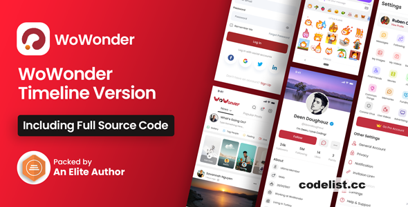 Mobile Native Social Timeline Applications v6.1 - For WoWonder Social PHP Script