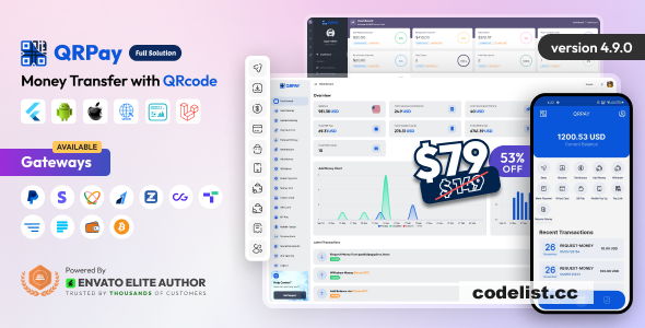 QRPay v4.9.0 - Money Transfer with QR Code Full Solution - nulled