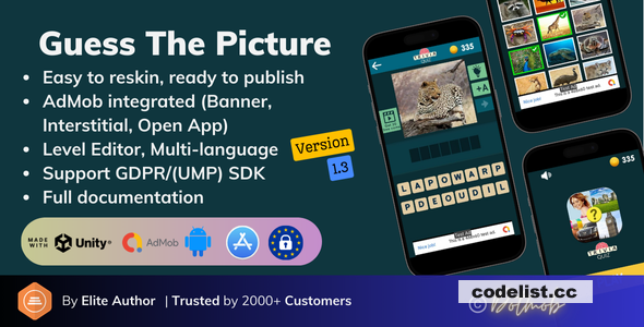 Guess The Picture v1.3 (Unity Game + Android + iOS + AdMob)