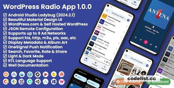 WordPress Radio App v1.0 - WordPress API