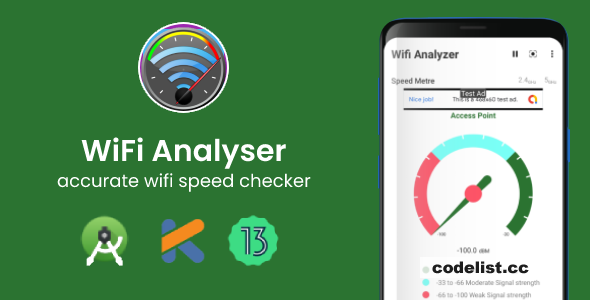 Wifi Analyzer app with Admob Ads - Android 13 supported