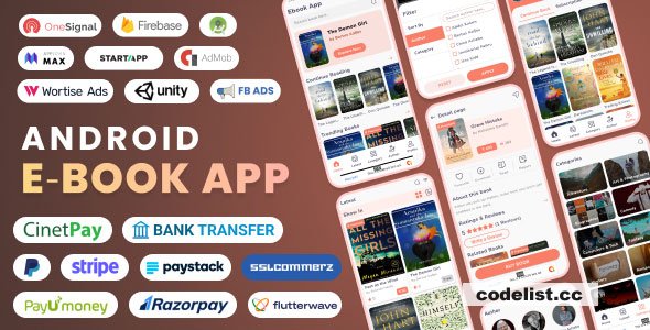 Android EBook App (Books App, PDF, ePub, Online Book Reading, Download Books) v21.0 - nulled