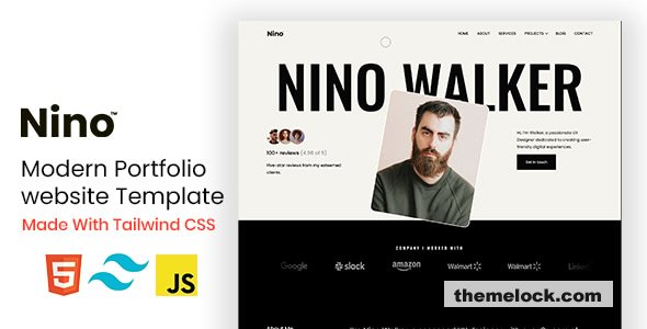 Nino - Tailwind CSS Personal Portfolio Template