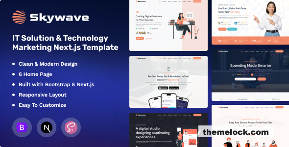 Skywave - Nextjs IT Solution & Technology Marketing Template