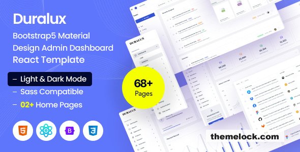 Duralux - Admin & Dashboard React Template