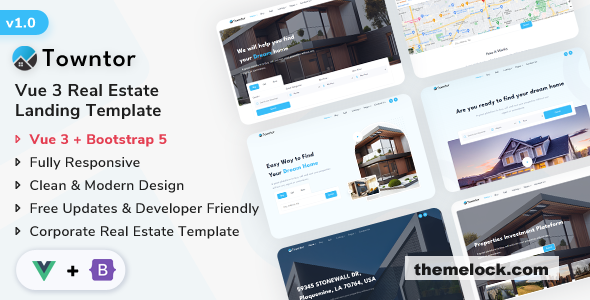 Towntor - Vue Real Estate Template