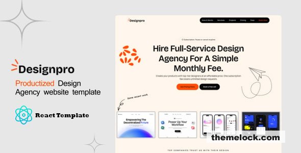 Designpro - React JS Productized Design Agency template