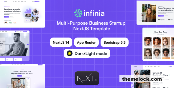 Infinia - Multipurpose business startup NextJS template