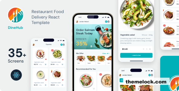DineHub - Restaurant Food Delivery React Mobile App