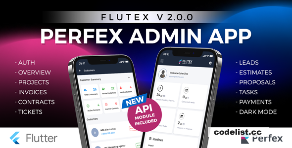 Flutex v2.0.0 - Perfex CRM Admin/Staff Mobile App for Android & IOS